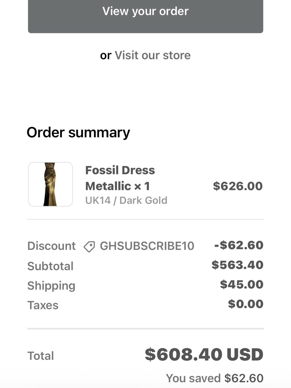 Georgia Hardinge Fossil Gold Metallic Ruched Maxi Dress - Picture 4 of 4